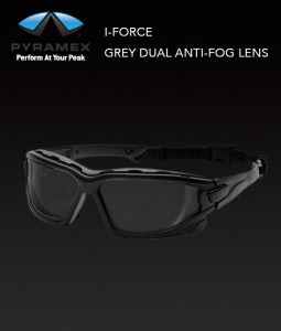Pyramex I-Force Grey Dual Anti-Fog Lens Safety Glasses